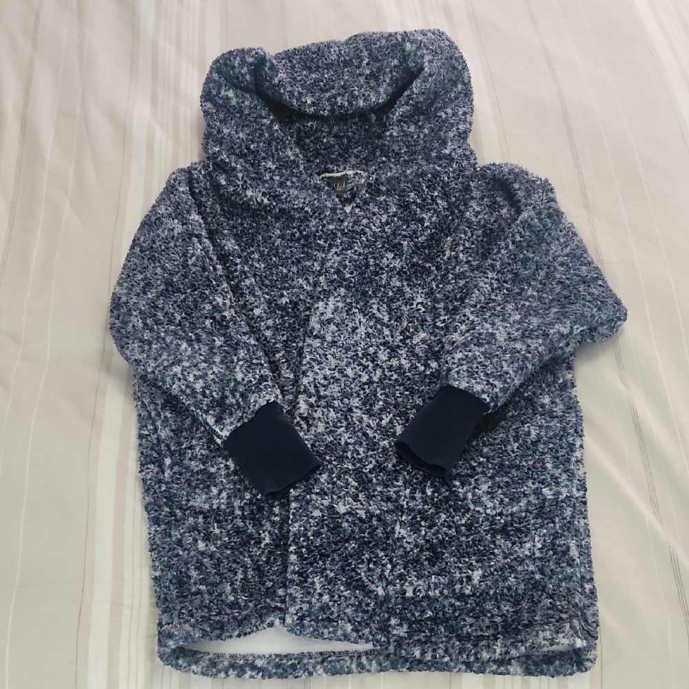 G.I.L.I. Navy and White Textured Cardigan